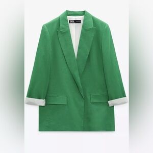 Zara 100% Linen Blazer